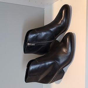 Frye Black Zip Ankle Booties